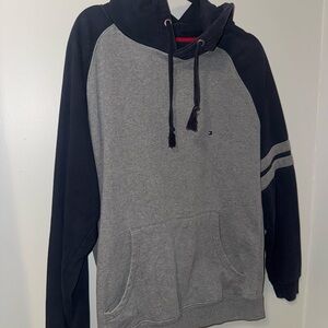 Men's Tommy Hilfiger Gray and Navy Hoodie